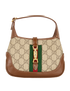 Mini Jackie, &pound;850, Handbags, Beige/Brown, Canvas, Front view